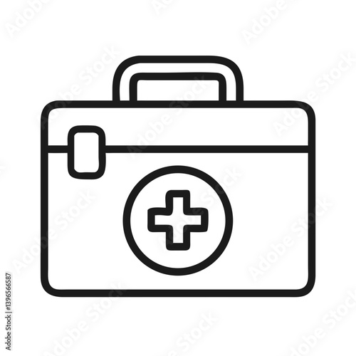 First Aid Kit Representing Medical Assistance Icon Design