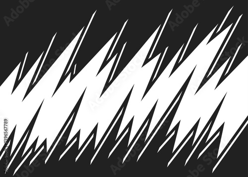Abstract background with jagged spike pattern and with some copy space area