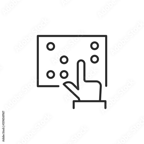 Braille icon. Simple Braille icon for social media, app, and web design. Vector illustration.