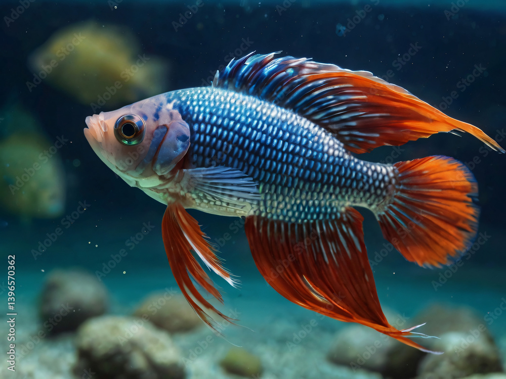 Fototapeta premium fighting fish in aquarium