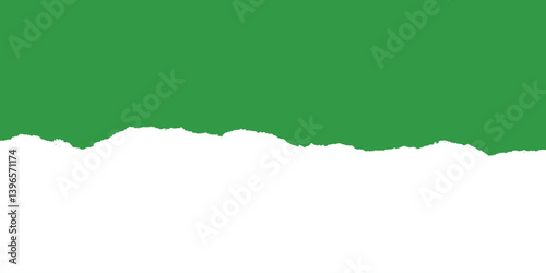 Abstract torn paper green color ripped paper background poster banner, design vector file