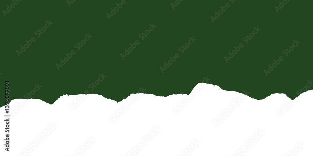 Abstract torn paper green color ripped paper background poster banner, design vector file