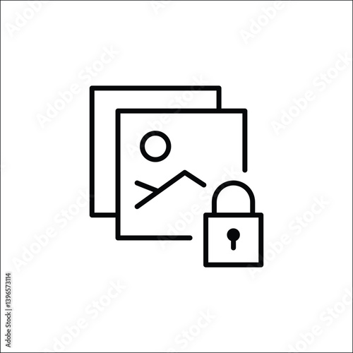 Image Safe icon. Simple image safe icon for social media, app, and web design. Vector illustration