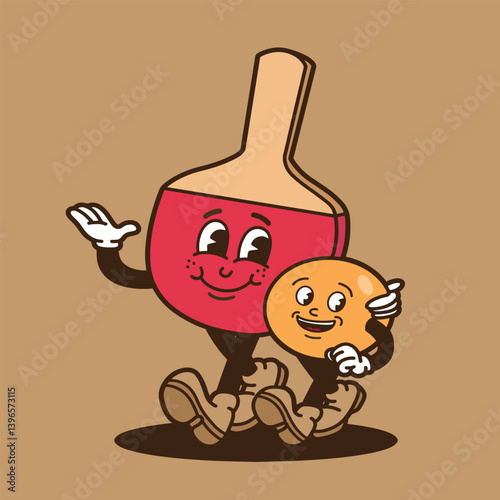 mascot table tennis with color good for club mascot, brand mascot, print design, mascot logo, element design, poster, etc
