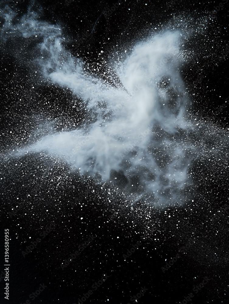 An ethereal depiction of a cloud of cosmic dust and stars, representing the beauty of the universe and its mysteries.