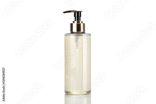 Elegant bottle of lotion with pump dispenser