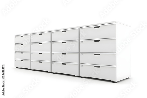 White Modern Drawers Storage Units