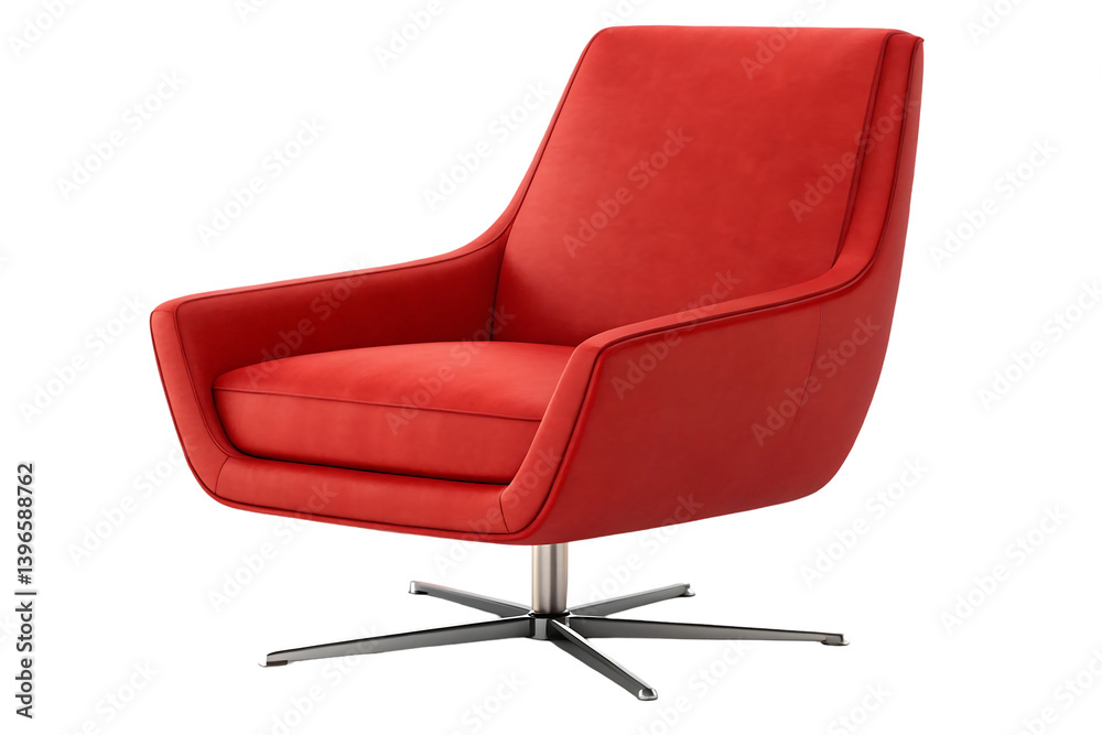 Red Swivel Armchair - Stylish and Comfortable Seating Solution Red Swivel Armchair - Stylish and Comfortable Seating Solution