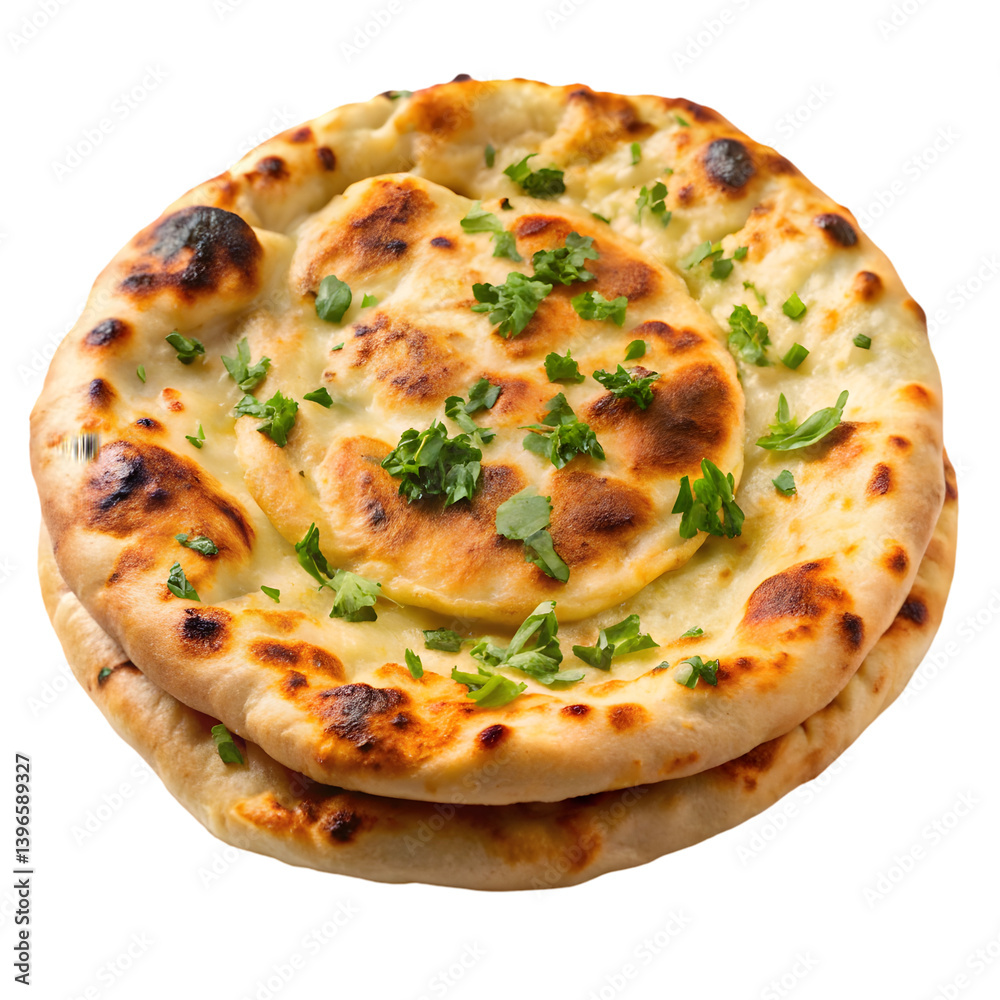Street Style Amritsari Kulcha White Background Street Style Amritsari Kulcha White Background