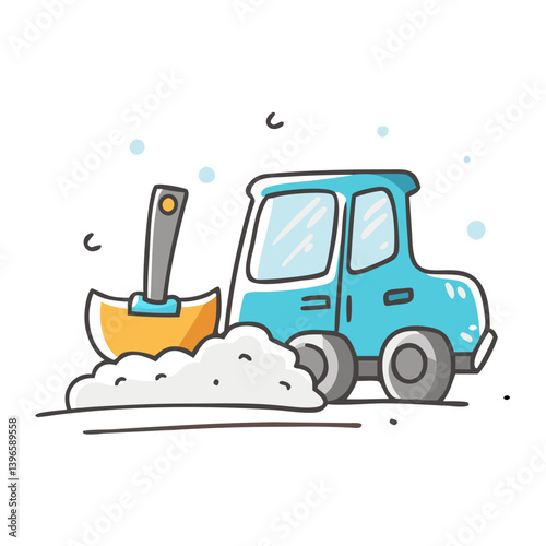 snowplow icon, snowplow vector illustration-simple illustration of snowplow, perfect for snowplow logos and icons