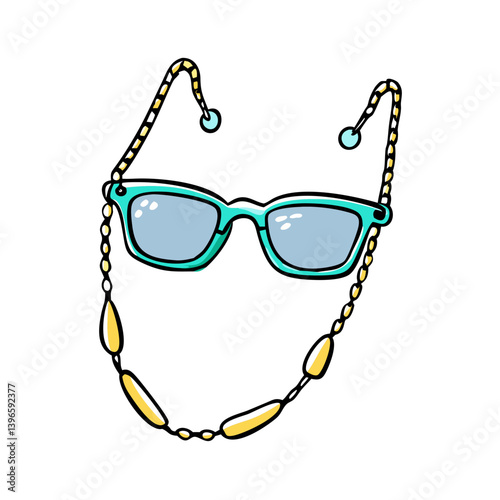 sunglass chains icon, sunglass chains vector illustration-simple illustration of sunglass chains, perfect for sunglass chains logos and icons
