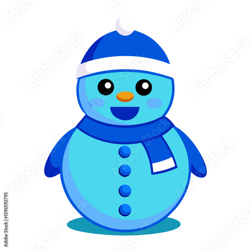 snowman scarf olated background hat blue snowman christmas isolated christmas holiday hat white celebration cute frost snow winter smile happy december decoration ice season merry year carrot