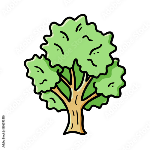 sycamore tree icon, sycamore tree vector illustration-simple illustration of sycamore tree, perfect for sycamore tree logos and icons