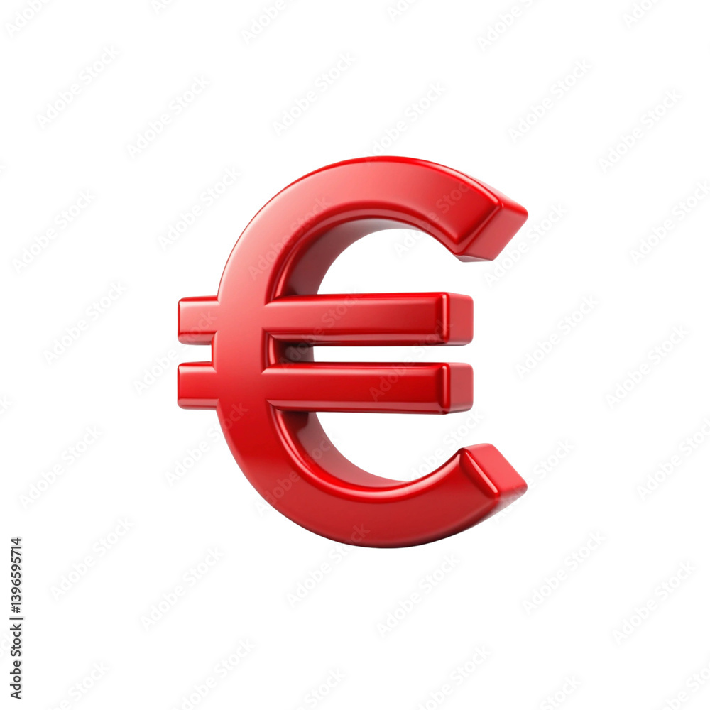Red Euro Symbol on transparent Background Symbolizing Finance and Economy
Red Euro Symbol on transparent Background Symbolizing Finance and Economy