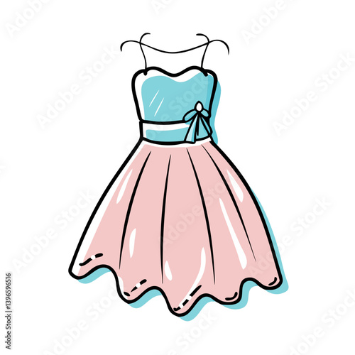 tulle dress icon, tulle dress vector illustration-simple illustration of tulle dress, perfect for tulle dress logos and icons