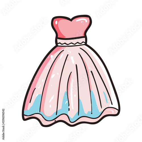 tulle dress icon, tulle dress vector illustration-simple illustration of tulle dress, perfect for tulle dress logos and icons