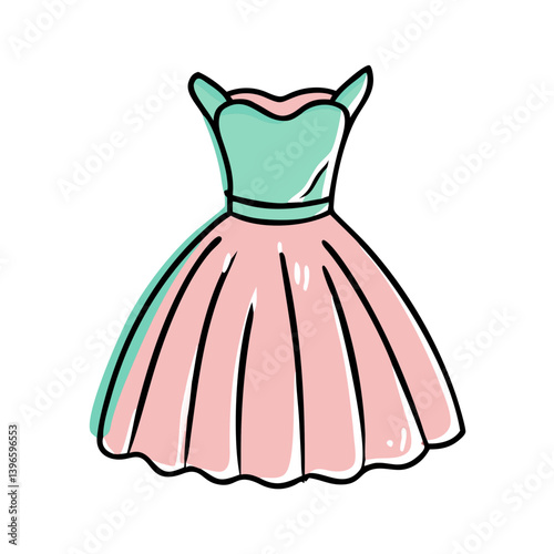 tulle dress icon, tulle dress vector illustration-simple illustration of tulle dress, perfect for tulle dress logos and icons