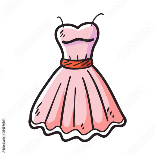 tulle dress icon, tulle dress vector illustration-simple illustration of tulle dress, perfect for tulle dress logos and icons