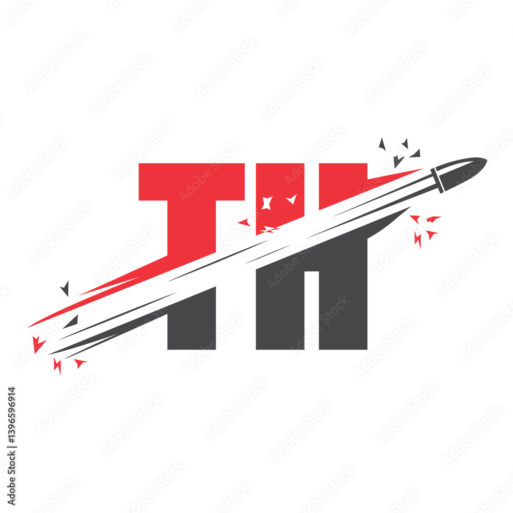 Bullet logo icon illustration vector template with letter crossing shot. Bullet logo icon illustration vector template with letter crossing shot.