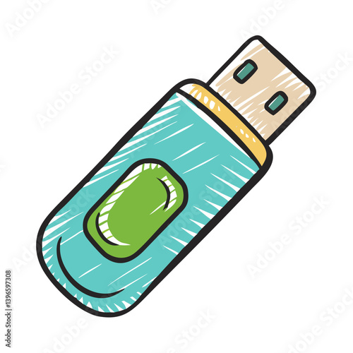 usb flash drive icon, usb flash drive vector illustration-simple illustration of usb flash drive, perfect for usb flash drive logos and icons