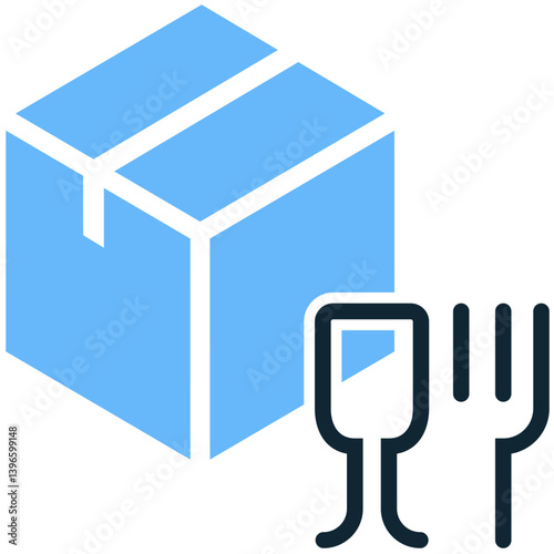 Food grade package icon vector for safe packaging, certified material, and food delivery. Ideal for logistics, ecommerce, and supply chain safety.