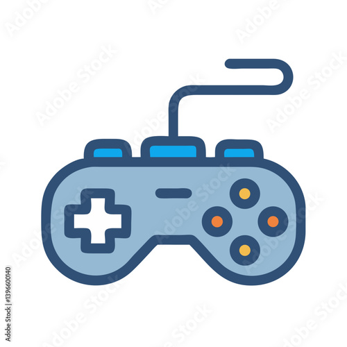 Game Controller for Digital Gaming Interface Icon Design