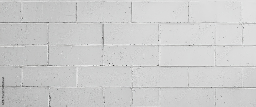 Fototapeta premium Textured white cement cinder block wall for versatile backgrounds