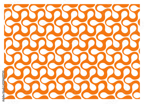 Abstract pattern: a form of white liquids on an orange background 