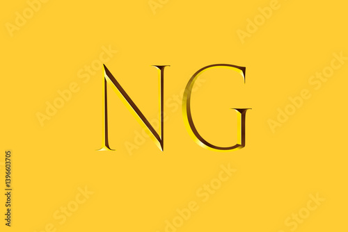 NG: Text material floating on a yellow background