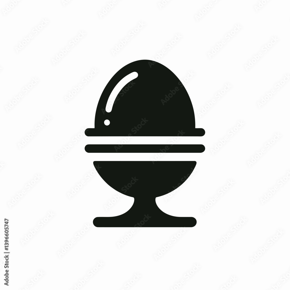 very simple flat and single minimalist Egg Holder Silhouettes in black on a white background very simple flat and single minimalist Egg Holder Silhouettes in black on a white background
