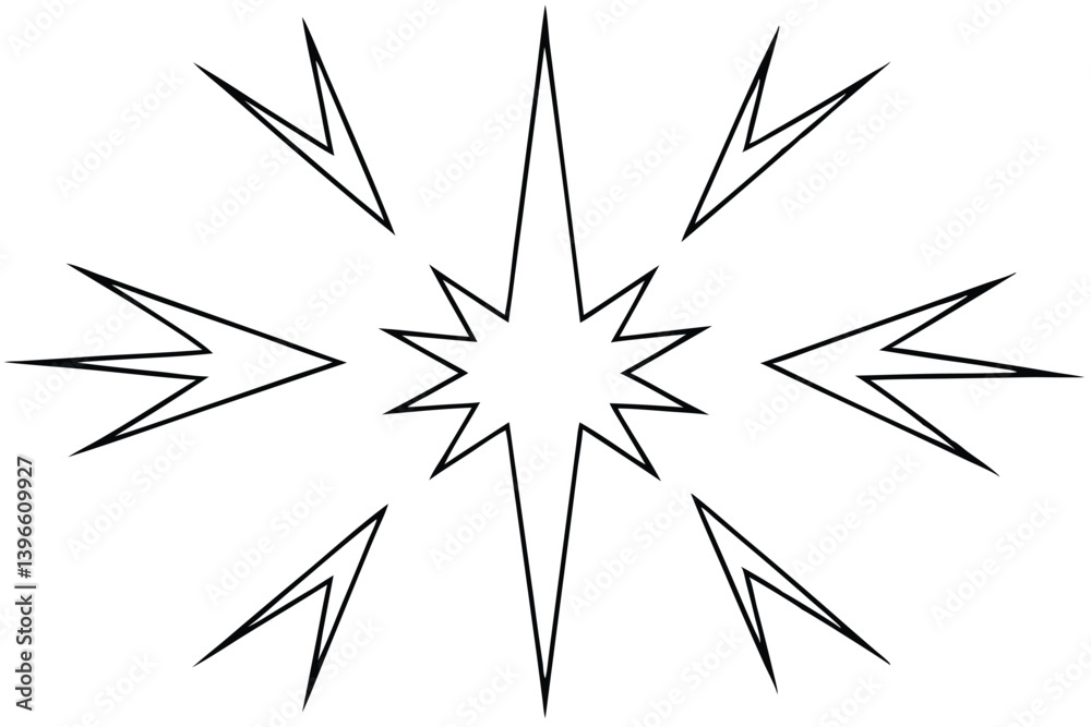 Fototapeta premium VoltPulse Burst Electric Energy Explosion in Digital Abstract Line Art