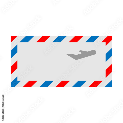 Airmail Envelope Vector Flat Icon Design