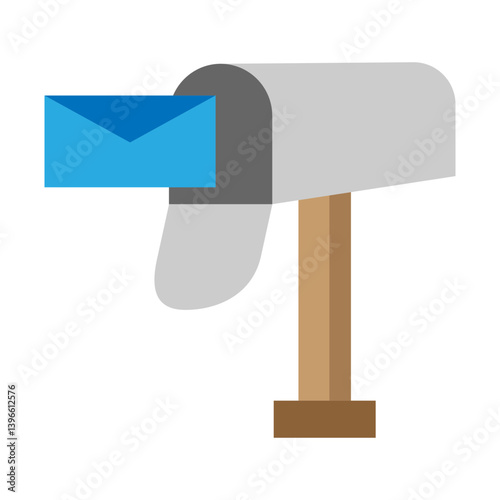 Mailbox Vector Flat Icon Design