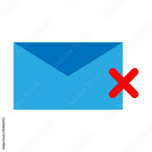 Mail Cancelled Vector Flat Icon Design