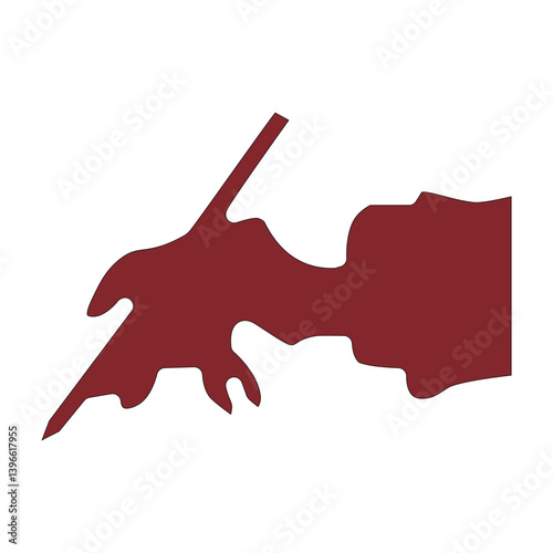 Writer Silhouette Vector Glyph Two Colors Icon Design