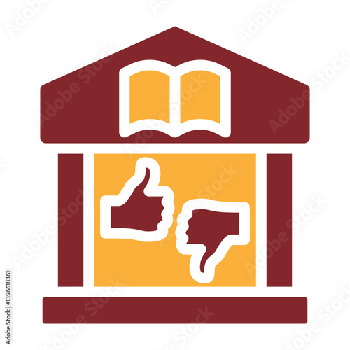 Literary Critic Vector Glyph Two Colors Icon Design