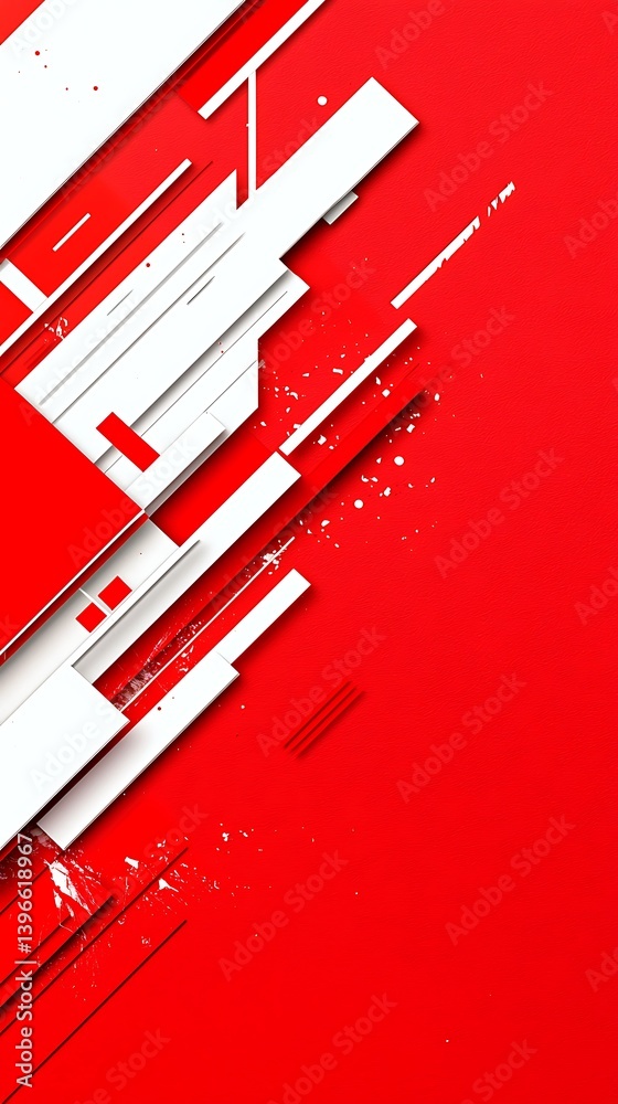 Red and White Abstract Design Red and White Abstract Design