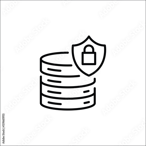 Data icon. Simple data storage icon for social media, app, and web design. Vector illustration
