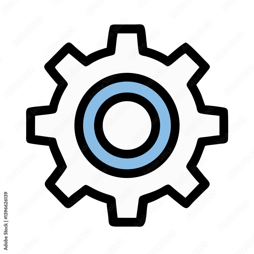 Gear with Mechanical Teeth Icon Design Gear with Mechanical Teeth Icon Design