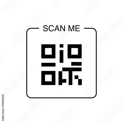 QR code with scan me prompt