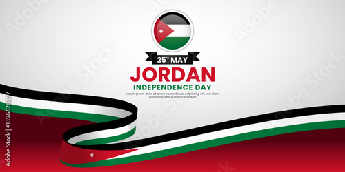 Jordan Independence Day. Happy National Holiday May 25 Background Design