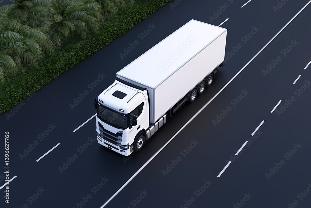 Autonomous Truck on Highway: Future Cargo Delivery with AI and Traffic Sensors