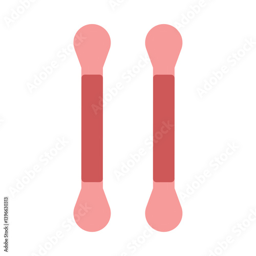 Minimalist Swabs in Pink Shades on White Backdrop