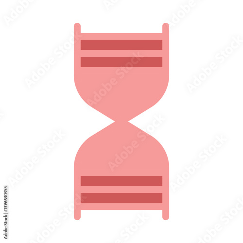 Pink Time Sandglass - Flat Design Conceptual Icon