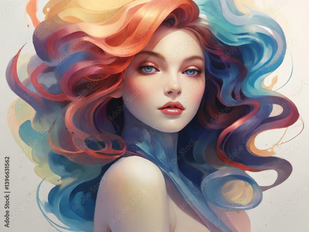 beautiful 2d girl surrounded by magical aura, chakra cleansing AI generated beautiful 2d girl surrounded by magical aura, chakra cleansing AI generated