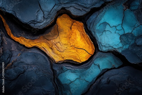 Obraz na płótnie Vibrant Nature: Capturing the Beauty and Energy of the Natural World with Expressive Colors, Textures, and Light and Shadow Interplay w salonie