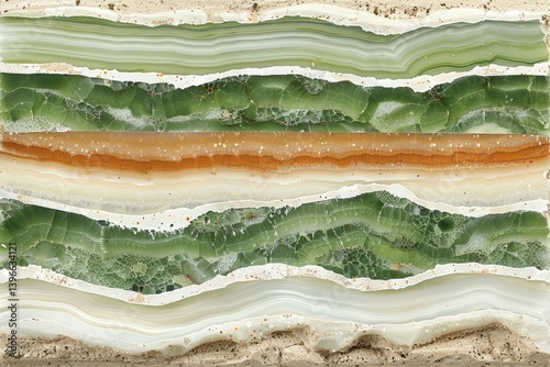 Wallpaper Mural Textured layers of colorful stone resembling natural formations. Torontodigital.ca