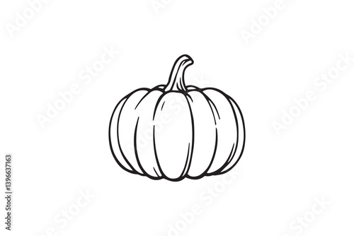 Pumpkin line art illustration