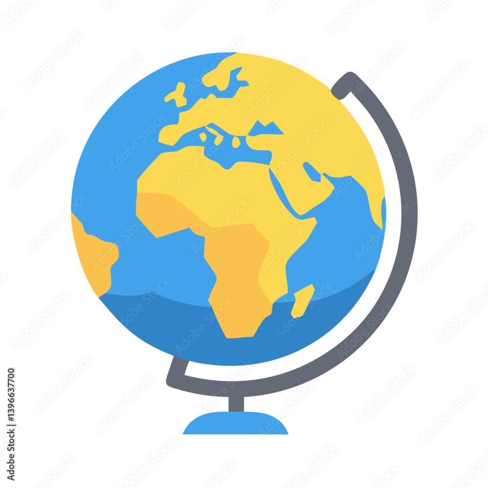 Globe Showing Africa and Europe Icon Design Globe Showing Africa and Europe Icon Design