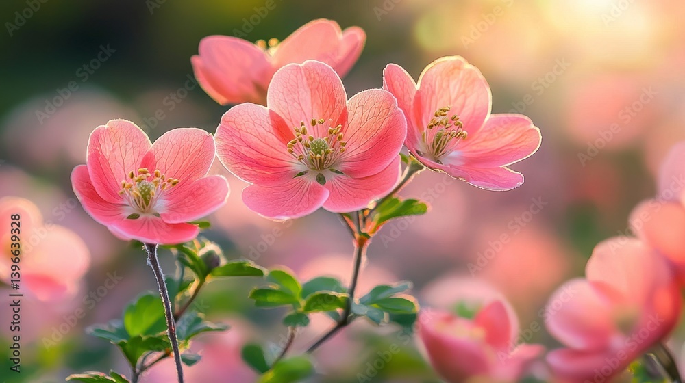 Handmade Greeting Card Set with Realistic Photography of Blooming Flowers in Soft Light Handmade Greeting Card Set with Realistic Photography of Blooming Flowers in Soft Light